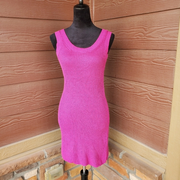 Fuchsia Pink Women's Size Small Sweater Dress Sleeveless Size Small NWOT - Picture 5 of 14